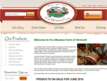 Tablet Screenshot of foxmeadowfarmvt.com